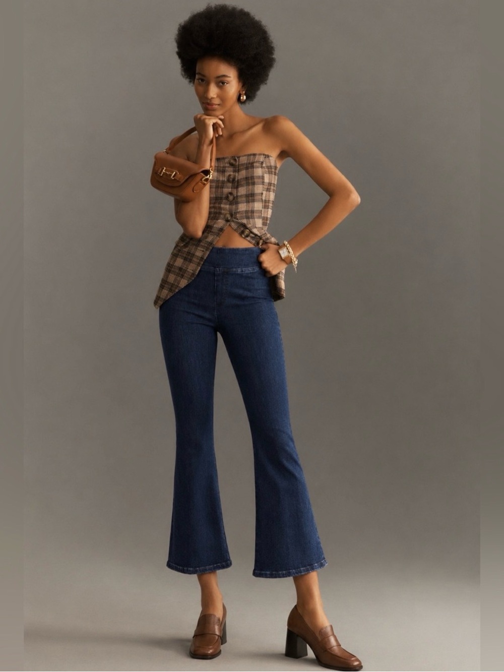ANTHROPOLOGIE FRAME The Jetset Crop Mini Boot Jeans 0 XS